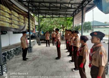 Camat dan Ketua Kwarran Pamanukan Lepas Kontingen Lomba Tingkat III Regu Penggalang