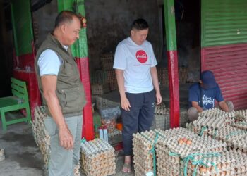 Polisi di Pamanukan Mulai Masuk ke Pasar Cek Harga Telur di Bulan Ramadhan