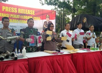 Ribuan Botol Miras dan Ratusan Knalpot Brong Berhasil Diamankan Polres Subang Selama Operasi Pekat Lodaya 2023