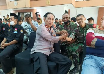 Polri dan TNI di Pagaden Bersinergi Amankan Hari Raya Idul Fitri