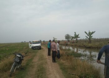 Polisi RW Polsek pamanukan Gotongroyong bersama Warga Bersihkan Aliran Kali Argasik Desa Sukareja