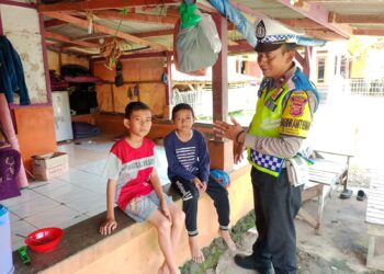 Ajari Anak Sejak Dini, Unit Lantas Polsek Pamanukan  Berikan Edukasi Tertib Berlalulintas