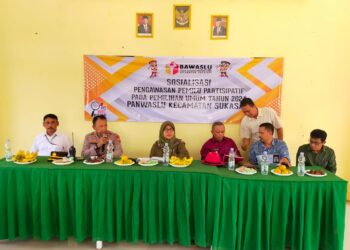 Kapolsek Pamanukan Sampaikan Pesan Kamtibmas Dalam Sosialisasi Pengawasan Partisipatif Pemilu 2024
