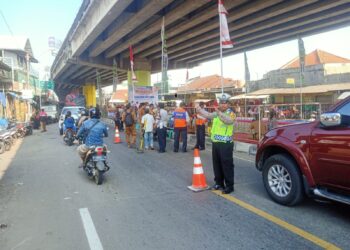 Cegah Terjadinya Kemacetan Kendaraan Saat Peringatan Hari Jadi Pamanukan ke 113, Unit Lantas Polsek Pamanukan Atur Lalin