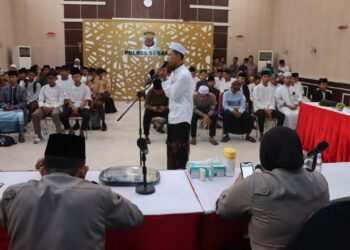 Kumandang Adzan Sambut HUT Bhayangkara ke 77 dalam Perlombaan Adzan di Polres Subang