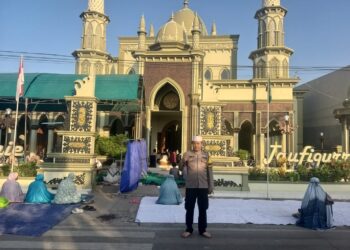 Polisi Amankan Pelaksanaan Salat Idul Adha di Masjid Jamie Taufiqurrahman Pamanukan