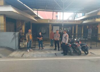 Polisi Sektor Pamanukan Pastikan Ibadah Minggu di Gereja Kondusif