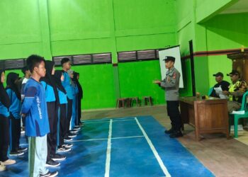 Bhabinkamtibmas Seleksi Calon Paskibraka Dalam Rangka HUT RI di Aula Serbaguna kecamatan Tambakdahan