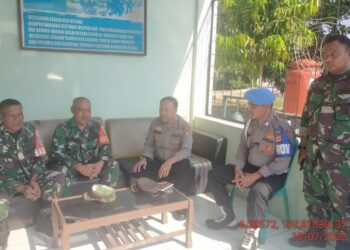 Jalin Sinergitas TNI-Polri, Kapolsek Pamanukan Silaturahmi ke Koramil 0509/Pamanukan