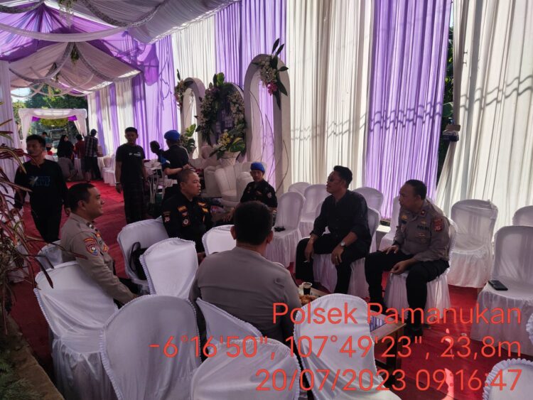 Pererat Silaturahmi, Kapolsek Pamanukan dan FKPM Ajak Masyarakat Jaga Harkamtibmas
