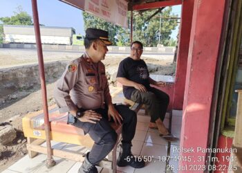 Sambangi Kwarran, Kapolsek Pamanukan Lakukan Silaturahmi Kamtibmas