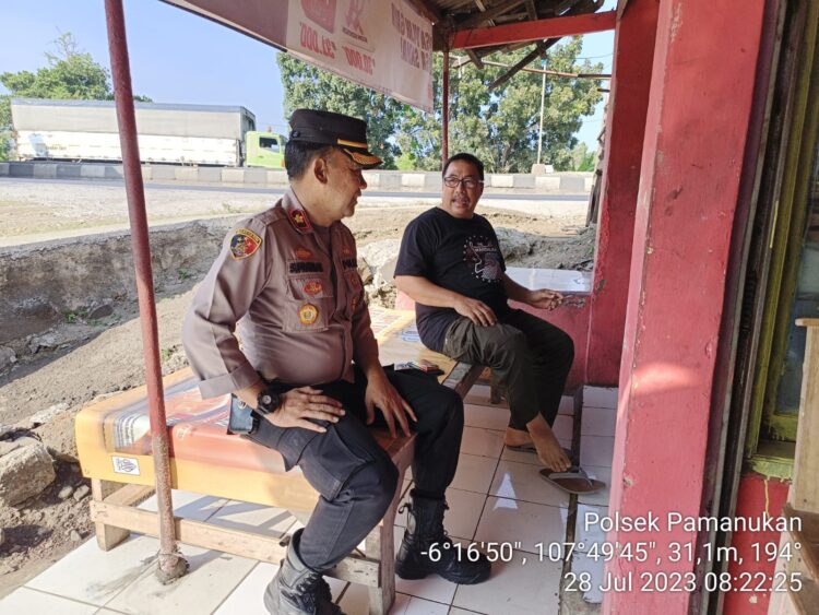 Sambangi Kwarran, Kapolsek Pamanukan Lakukan Silaturahmi Kamtibmas