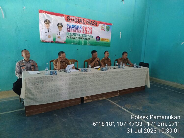 Sosialisasi Pilkades Serentak, Ini Pesan Pesan Panit Binmas Polsek Pamanukan