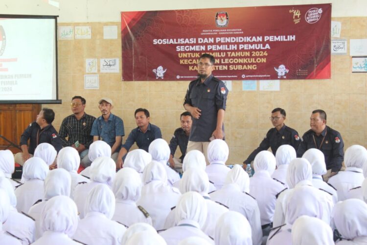 Tingkatkan Pemahaman dan Partisipasi Pemilih Pemula, PPK Legonkulon Gelar Road Show to School