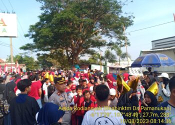 Kapolsek Pamanukan Turun Langsung Kawal Pawai Karnaval
