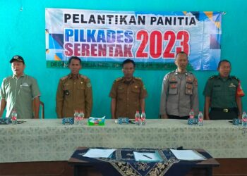 Panit Binmas Polsek Pamanukan Hadiri Pelantikan Panitia Pilkades di Desa Sukareja