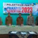Panit Binmas Polsek Pamanukan Hadiri Pelantikan Panitia Pilkades di Desa Sukareja