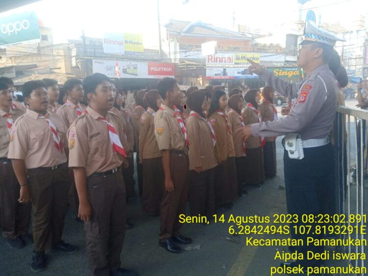 Unit Lantas Polsek Pamanukan Berikan Edukasi Kamseltibcar pada Pelajar