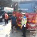 Patroli Lalin Polsek Pamanukan Tegur dan Himbau Sopir Kontainer