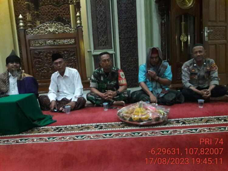 Panit Binmas Polsek Pamanukan Hadiri Tasyakuran HUT RI ke 78