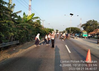 Hadir di Pagi Hari, Cara Polisi di Pamanukan Lindungi Generasi Bangsa