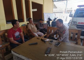 Jalin Silaturahmi, Kapolsek Pamanukan Ngawangkong Bersama Tokoh Masyarakat