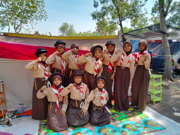 Tumbuhkan Nilai Luhur Siswa ,SDN Santang Patimban Ikuti Gema Pramuka