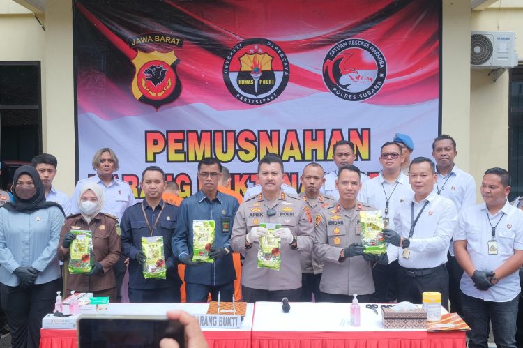 Polres Subang Musnahkan 5 Kg Sabu, Tegaskan Komitmen Berantas Narkoba