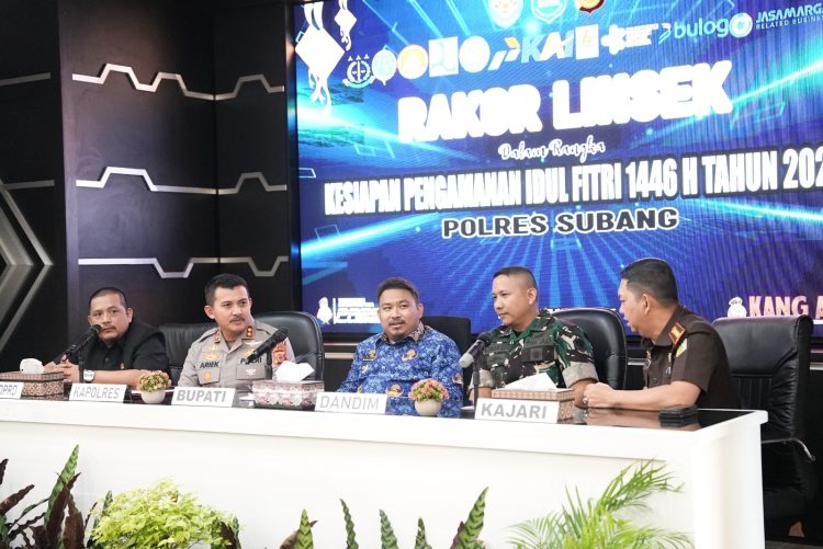 Pastikan Keamanan Idulfitri, Bupati Subang Hadiri Rakor Linsek Ops Ketupat Lodaya 2025