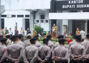 Bupati Subang Pimpin Apel Kesiapsiagaan Satgas Pemberantasan Premanisme