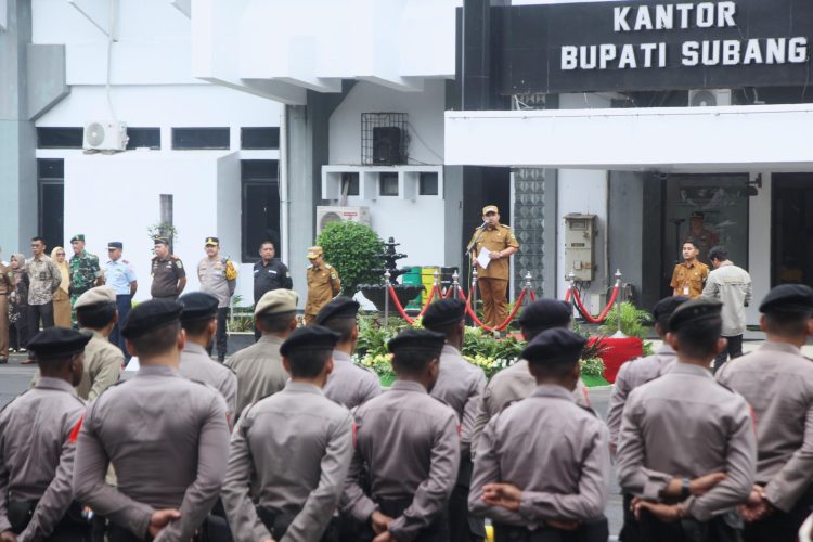 Bupati Subang Pimpin Apel Kesiapsiagaan Satgas Pemberantasan Premanisme