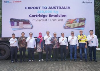 PT DAHANA Resmikan Ekspor Ketujuh Bahan Peledak Cartridge Emulsion Megadrive ke Australia