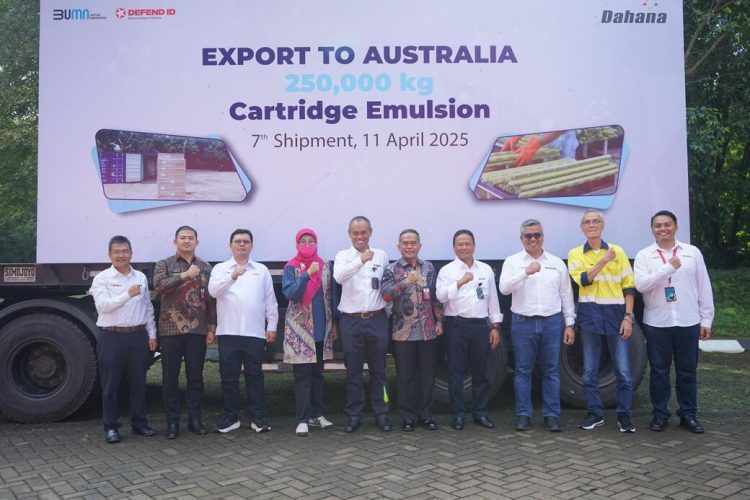PT DAHANA Resmikan Ekspor Ketujuh Bahan Peledak Cartridge Emulsion Megadrive ke Australia