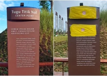 Viral Teks Dummy “Lorem Ipsum” di Tugu Titik Nol IKN