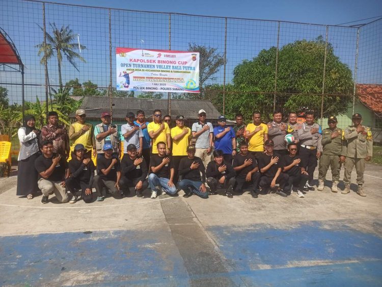 Meriah, Polsek Binong Gelar Turnamen Bola Voli Sambut HUT Bhayangkara ke-79