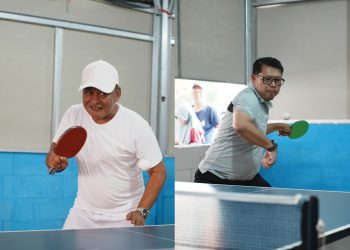 Duel Bergengsi! Raja Galuh Tumbangkan Wakil Bupati Subang di Meja Pingpong